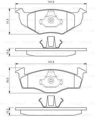 Seat Cordoba 1.6 1995-2002 Bosch Ön Balata 21866