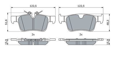 Volvo S90 2.0 D5 2016-2024 Bosch Arka Balata