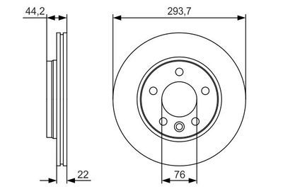 Volkswagen Caravelle T5 2.0TDI 2009-2015 Bosch Arka Disk 294mm 2 Adet