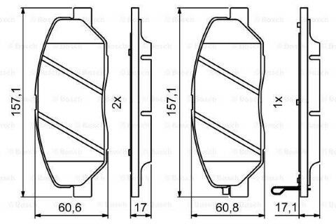 Hyundai Santa Fe 2.0CRDi 2013-2018 Bosch Ön Balata NETPAR24351