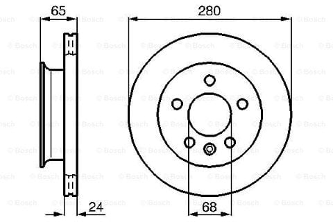 Volkswagen Transporter T4 2.5TDI 1995-2003 Bosch Ön Disk 2 Adet