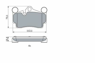 Volkswagen Touareg 3.2 2002-2006 Bosch Arka Balata NETPAR23694