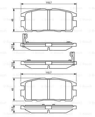 Chevrolet Captiva 2.0CDRi 2006-2013 Bosch Arka Balata NETPAR24498