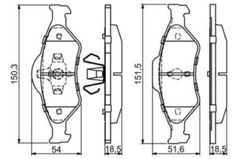 Ford Fiesta 1.25 2000-2003 Bosch Ön Balata NETPAR23200