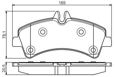 Mercedes Sprinter 416 CDI 2.1 2009-2018 Bosch Arka Balata WVA29217