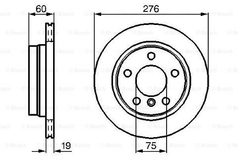 BMW 3 E46 318i 1.9 1998-2001 Bosch Arka Disk 276mm 2 Adet