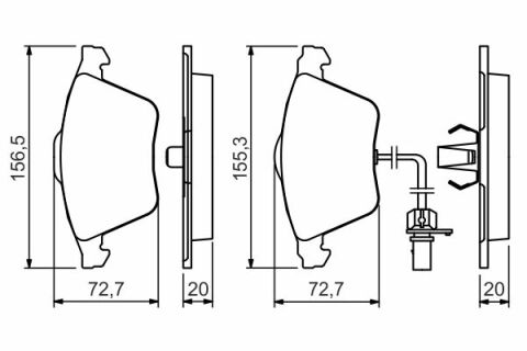 Audi A6 1.9TDI 2001-2004 Bosch Ön Balata 23762