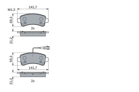Citroen Jumper 2.0HDi 2015-2019 Bosch Arka Balata WVA25987