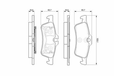 Toyota Yaris 1.0 2011-2020 Bosch Arka Balata WVA23716