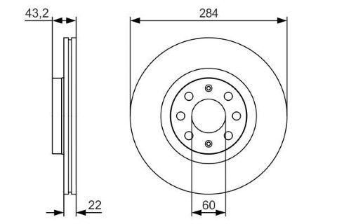 Opel Corsa E 1.4 2014-2018 Bosch Ön Disk 284mm 2 Adet
