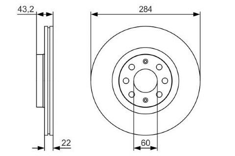 Opel Corsa E 1.2 2014-2018 Bosch Ön Disk 284mm 2 Adet