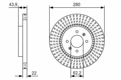 Hyundai Bayon 1.4MPI 2021-2024 Bosch Ön Disk 280mm 2 Adet