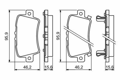 Honda Civic 1.4 2008-2011 Bosch Arka Balata 24086