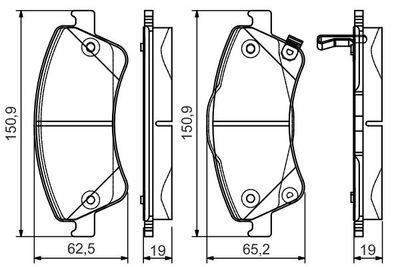 Toyota Avensis T27 (08-18) 1.6 D4D 2015-2017 Bosch Ön Balata 24203