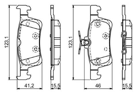 Peugeot 308 1.6HDi 2013-2018 Bosch Arka Balata NETPARNET25841