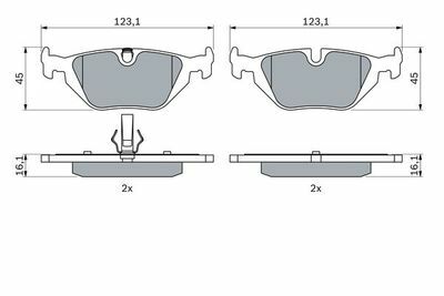 BMW 3 E46 316i 1.9 1998-2002 Bosch Arka Balata 21934