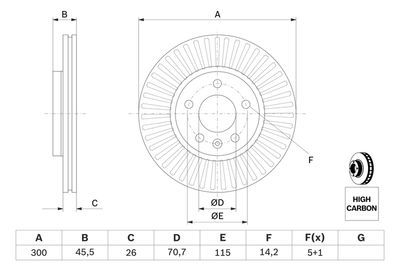 Opel Zafira C 2.0CDTI 2012-2014 Bosch Ön Disk 300mm 2 Adet