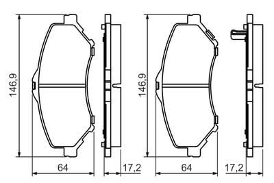 Dodge Nitro 2.8CRD	 2006-2010 Bosch Ön Balata WVA24604