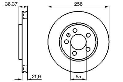 Volkswagen Golf 4 1.6 1997-2005 Bosch Arka Disk 256mm Havalı 2 Adet