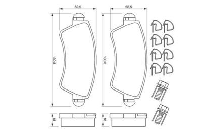 Peugeot 306 1.6 1993-2003 Bosch Ön Balata NETPAR23332
