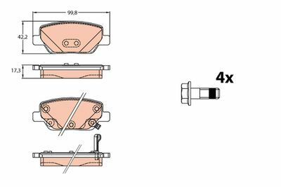 Fiat Egea 1.6MJ 2015-2025 TRW Arka Balata NETPAR