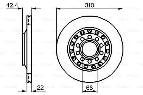 Audi A8 3.0TDI 2003-2012 Bosch Arka Disk