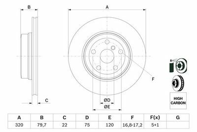 BMW X3 E83 2.0d 2004-2008 Bosch Arka Disk 2 Adet