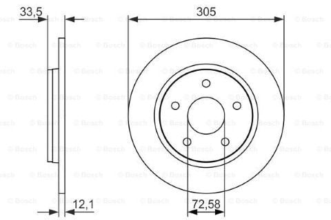 Fiat Freemont 2.0MJet 2011-2015 Bosch Arka Disk 2 Adet