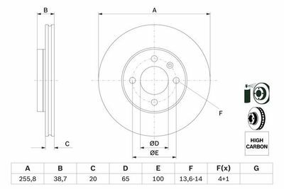 Volkswagen Polo 1.4TDI 1999-2001 Bosch Ön Disk 254mm 2 Adet