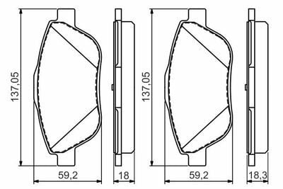 Citroen C4 X 1.2 PureTech 2022-2025 Bosch Ön Balata NETPAR25438
