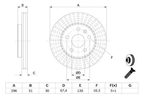 Opel Insignia A 2.0CDTI 2008-2017 Bosch Ön Disk 296mm 2 Adet