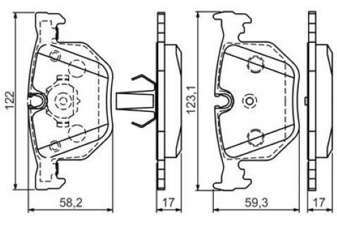 BMW 7 E65 730d 3.0 2002-2005 Bosch Arka Balata