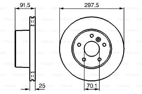 Land Rover Discovery 2 2.5TD5 1998-2004 Bosch Ön Disk 2 Adet