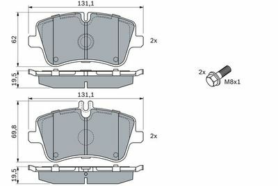 Mercedes CLK Serisi (209) CLK 200 1.8 Kompressor 2002-2006 Bosch Ön Balata 23144