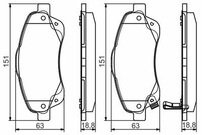 Toyota Avensis T25 (03-08) 2.0 2003-2008 Bosch Ön Balata NETPAR23480
