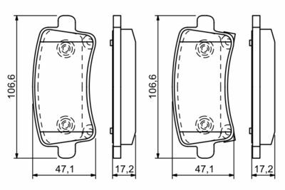 Opel Insignia A 2.0CDTI 2008-2017 Bosch Arka Balata NETPAR24421