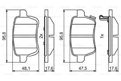 Fiat Egea 1.3MJ 2015-2025 Bosch Arka Balata NETPAR25818