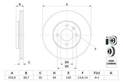 Seat Cordoba 1.6 1995-2002 Bosch Ön Disk 254mm 2 Adet