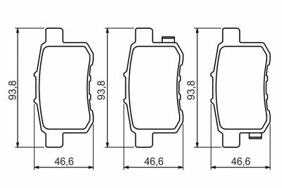 Honda Accord 2.0 2007-2015 Bosch Arka Balata 24435