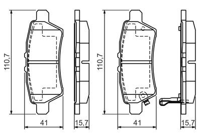 Nissan Pathfinder 2.5dCi 2005-2010 Bosch Arka Balata 24241