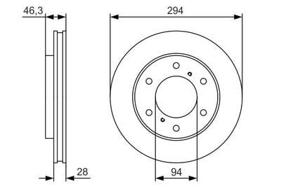 Mitsubishi L200 2.4DI-D 2015-2019 Bosch Ön Disk 294mm 2 Adet