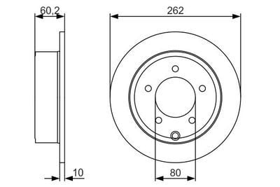 Dodge Avenger 2.0CRD 2007-2010 Bosch Arka Disk 262mm 2 Adet