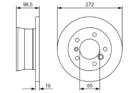 Mercedes Sprinter 312 D 2.9 1995-2000 Bosch Arka Disk BD364 2 Adet