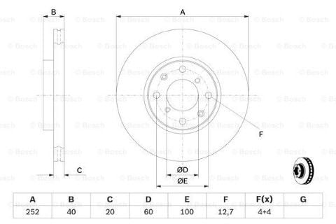 Suzuki Swift 1.3D 2008-2014 Bosch Ön Disk 2 Adet