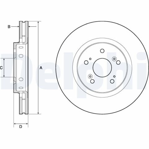 Honda CR-V 1.6i-DTEC 2015-2018 Delphi Ön Disk 315mm 2 Adet