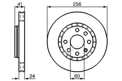 Opel Vectra B 2.0DTI 1997-2003 Bosch Ön Disk 256mm 4 Bijon 2 Adet