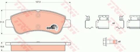 Opel Corsa F 1.5D 2019-2023 TRW Ön Balata