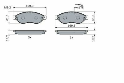 Citroen Jumper 2.2HDi 2006-2016 Bosch Ön Balata 24468