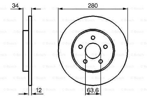 Jaguar X-Type 3.0 2001-2009 Bosch Arka Disk 2 Adet