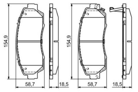 Honda CR-V 1.6i-DTEC 2015-2018 Bosch Ön Balata